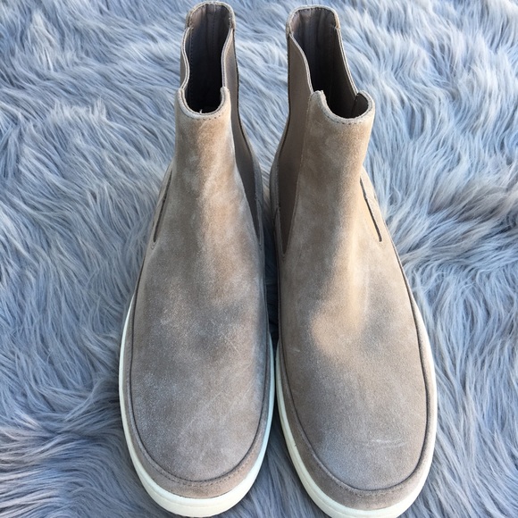 Vince Light Brown Newlyn Chelsea Suede Sneakers - Picture 3 of 6